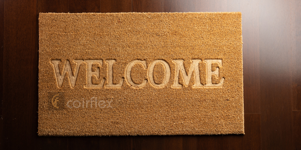 PVC Backed Embossed Coir Mat